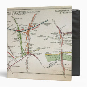 Classeur Carte de transport de Londres, c.1915