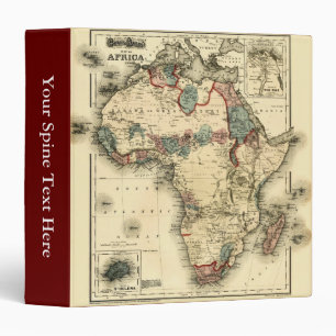 Classeur Carte de Viintage 1874 de copie africaine antique