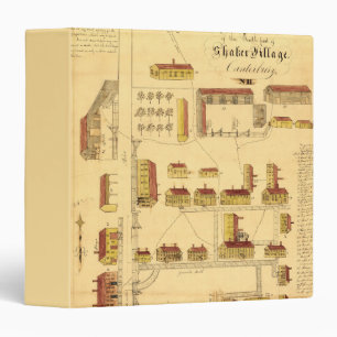 CLASSEUR CARTE DE VILLAGE DE DISPOSITIF TREMBLEUR, 1849