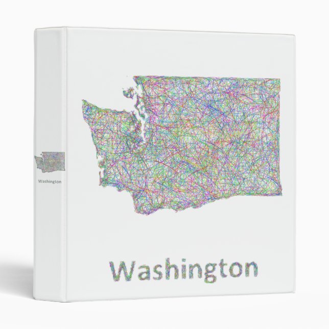 Classeur Carte de Washington (Devant/Côté)