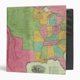 Classeur Carte Des États-Unis D'Amérique De 1833