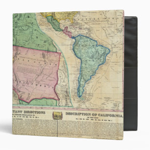 Classeur Carte des régions aurifères de Californie