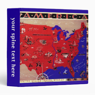 Classeur Carte du Bureau de voyage des États-Unis d'Amériqu