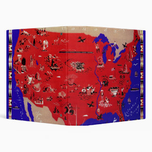 Classeur Carte du Bureau de voyage des États-Unis d'Amériqu