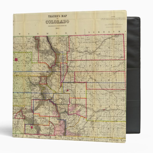 Classeur Carte du Colorado 2 par Thayer (Devant/Intérieur)