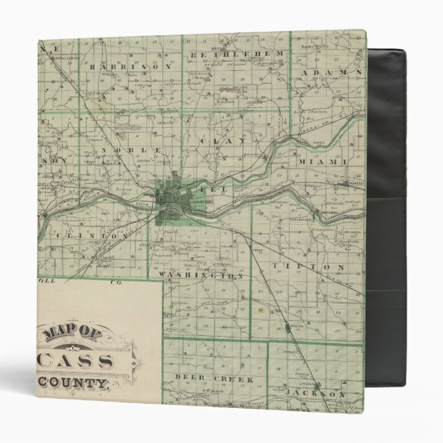 Classeur Carte du comté de Cass (Devant/Intérieur)
