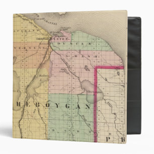 Classeur Carte du comté de Cheboygan, Michigan