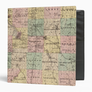 Classeur Carte du comté de Dodge, État du Wisconsin