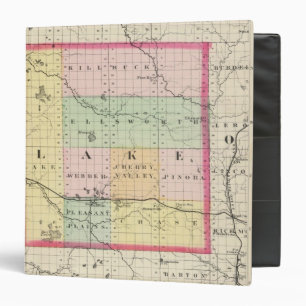 Classeur Carte du comté de Lake, Michigan