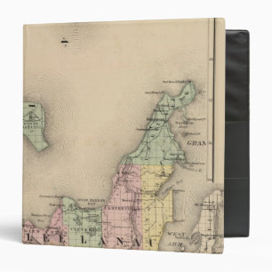 Classeur Carte du comté de Leelanau, Michigan