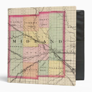 Classeur Carte du comté de Midland, Michigan