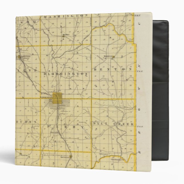 Classeur Carte du comté de Monroe (Devant/Intérieur)