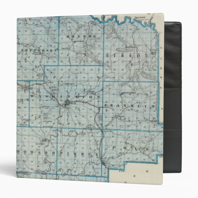 Classeur Carte du comté de Washington (Devant/Intérieur)