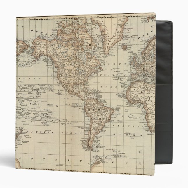 Classeur Carte du monde 3 (Devant/Intérieur)