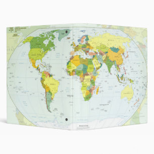 Classeur Carte du Monde Atlas Politique Poster : Décoration