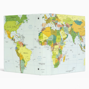 Classeur Carte du monde Atlas Poster Politique : Décoration