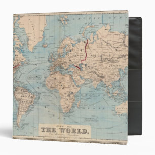 Classeur Carte du monde sur la projection de Mercator