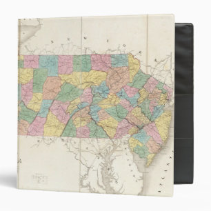 Classeur Carte du New Jersey et de la Pennsylvanie