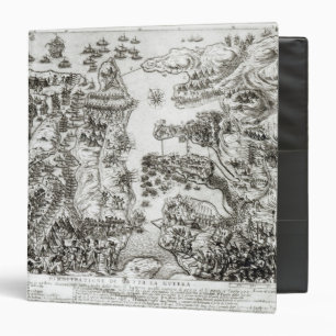 Classeur Carte du siège de Malte en 1565