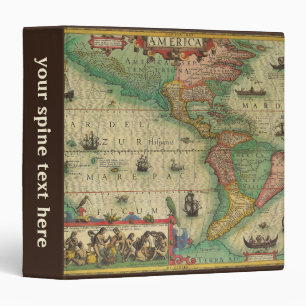 Classeur Carte du Vieux Monde antique des Amériques par Hon