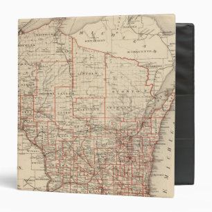Classeur Carte du Wisconsin, montrant les districts de rass