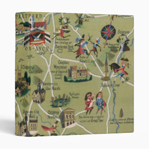 Classeur Carte Dunlop du pays de Shakespeare, Angleterre