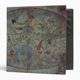 Classeur Carte Genoese du monde, conçue par Toscanelli