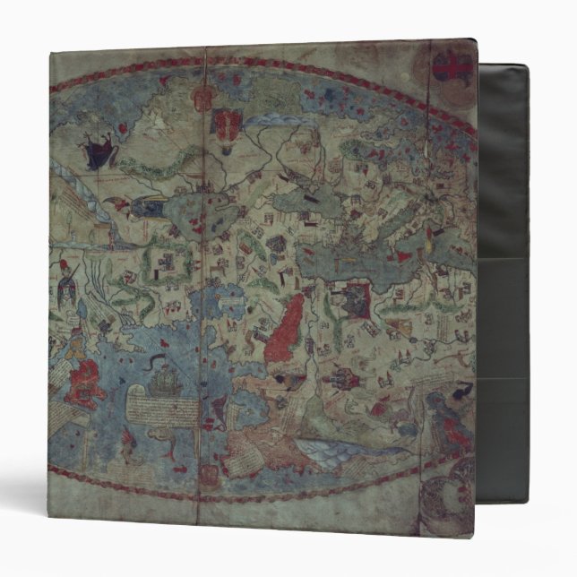 Classeur Carte Genoese du monde, conçue par Toscanelli (Devant/Intérieur)