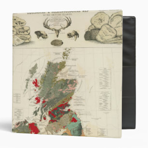 Classeur Carte géologique et paléontologique Îles britan