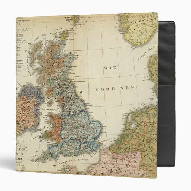 Classeur Carte linguistique des îles britanniques (Devant/Intérieur)