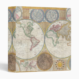 CLASSEUR CARTE MONDIALE VINTAGE