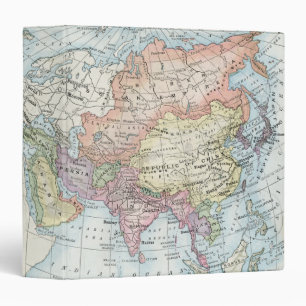 Classeur Carte politique de l'Asie (1916)