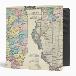 Classeur Carte politique de l'Illinois