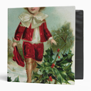Classeur Carte postale victorienne de Noël dépeignant un