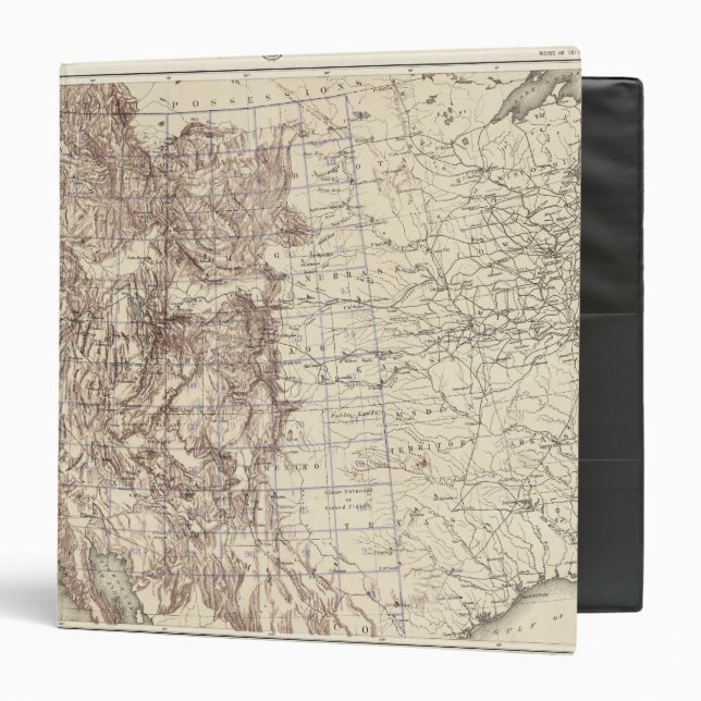 Classeur Carte topographique du Mississippi (Devant/Intérieur)