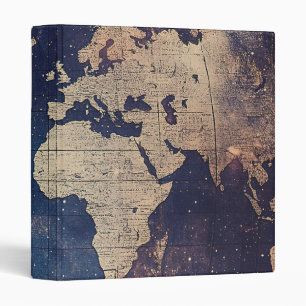 Classeur Carte vintage du monde céleste pourpre (11)