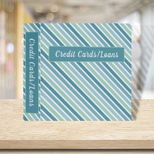 Classeur Cartes de crédit Prêts Turquoise bleu vert Motif 1