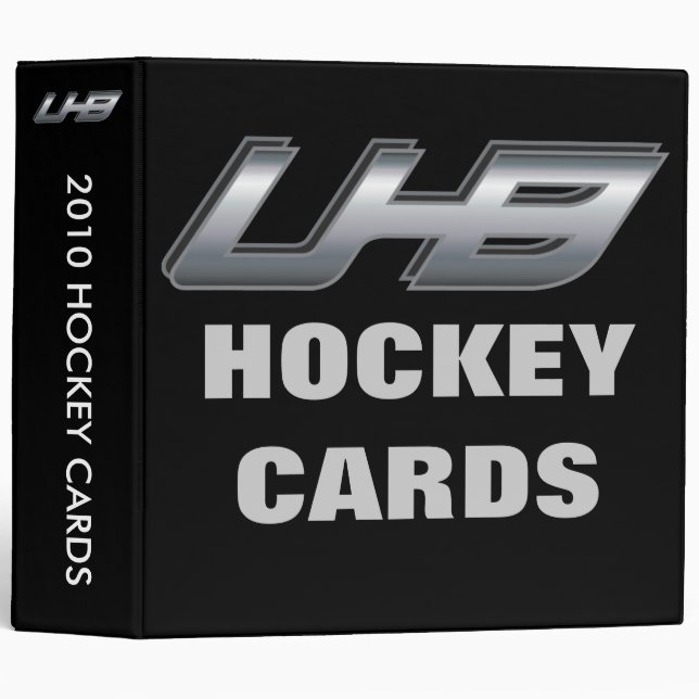 Classeur Cartes d'hockey d'UHB (Devant/Côté)