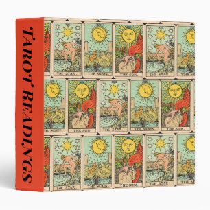 Classeur Cartes Tarot vintages Sun Moon Stars Personnalisée