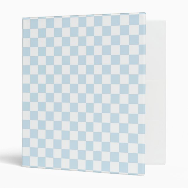Classeur Carton bleu pastel et blanc (Devant/intérieur)