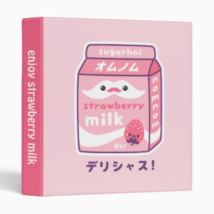 Classeur Carton de lait de fraise
