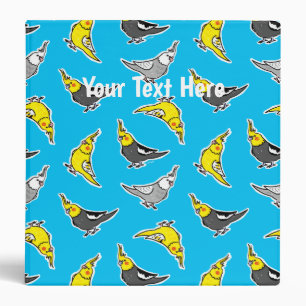 Classeur Cartoon Cockatiels Motif
