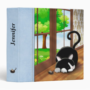 Classeur Cartoon Kitty avec souris en jouet