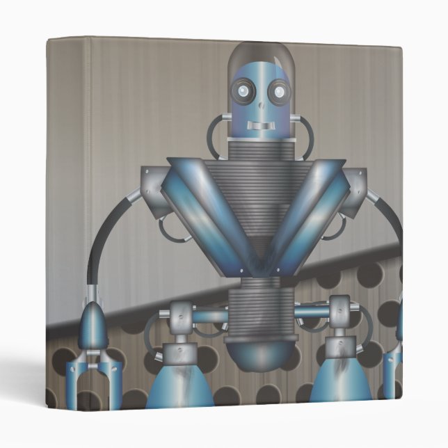 Classeur Cartoon robotique mécanique (Devant/Côté)