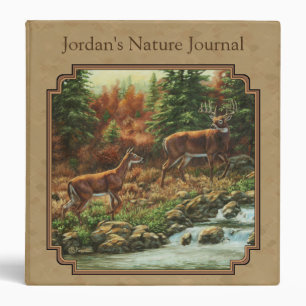 Classeur Cascade de cerfs et de ruisseaux Tan