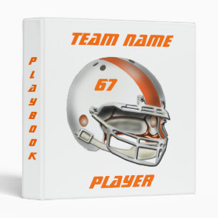 Classeur Casque de football blanc et orange