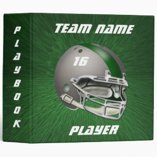 Classeur Casque de football gris et vert foncé