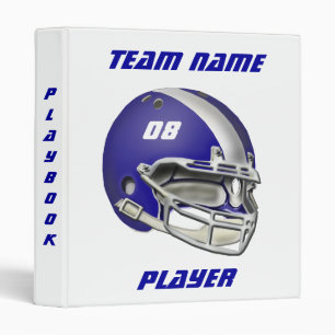 Classeur Casque royal de football bleu et blanc