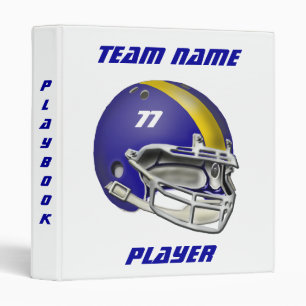 Classeur Casque royal de football bleu et jaune