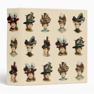 Classeur Casquettes de dames d'Edwardian reliure à anneaux